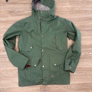 Special blend Men's Green Hooded Ski Jacket Snowboard Snow Waterproof Jacket S